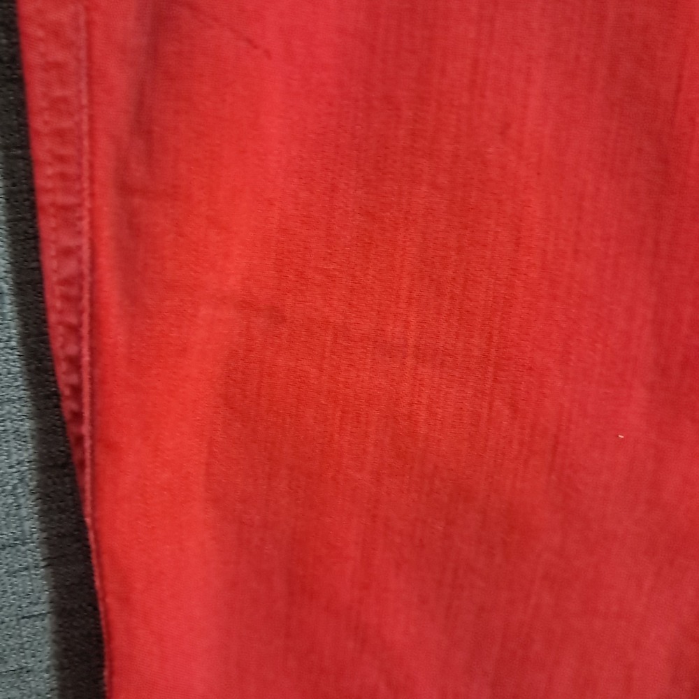 Y2K Red Apple Bottom Jeans Low Rise Apple Embroidered No Back Pockets‎ Size 12 - Picture 13 of 14